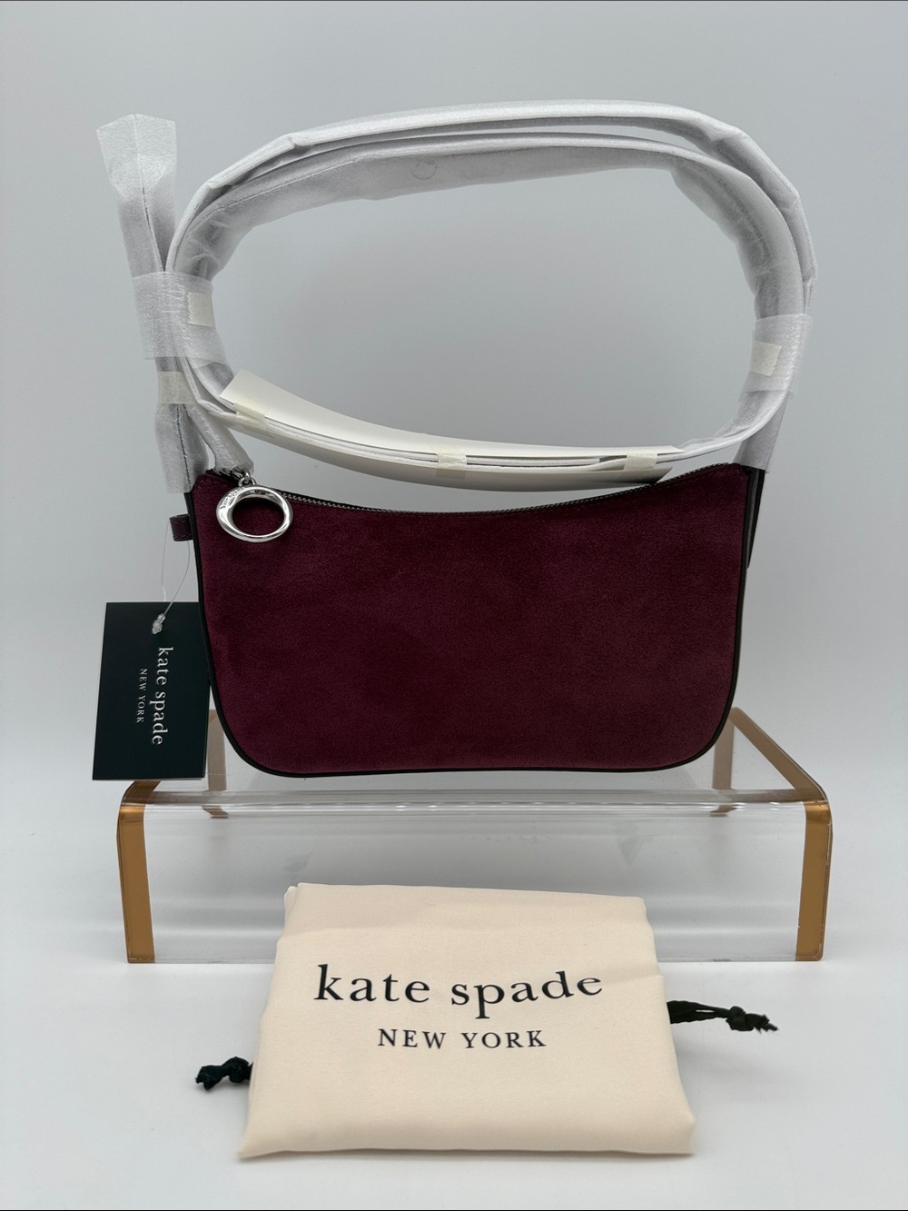 Kate Spade Halo Suede Crossbody Purple Agate